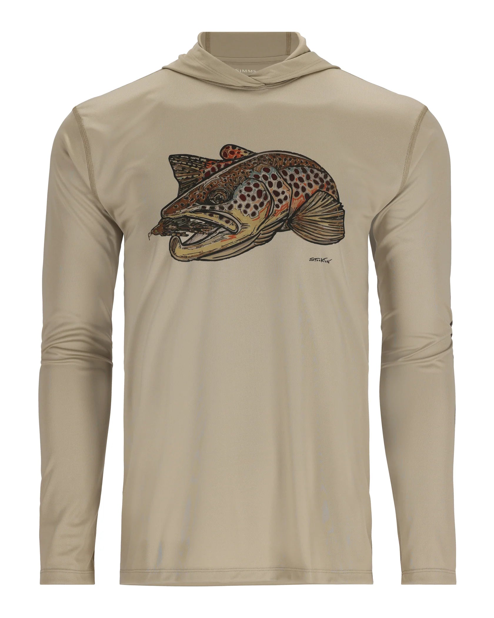 Simms Tech Hoody Artist Series Brown Trout