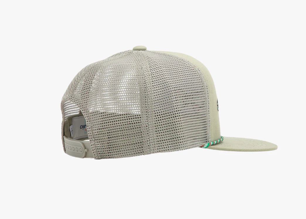 Bajio Steelhead Flat Brim Twill Trucker Hat