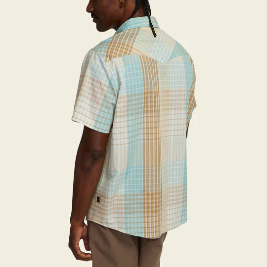 Howler Bros H Bar B Snapshirt - Cottage Plaid Seafoam