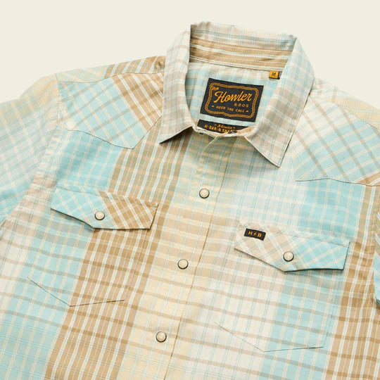 Howler Bros H Bar B Snapshirt - Cottage Plaid Seafoam