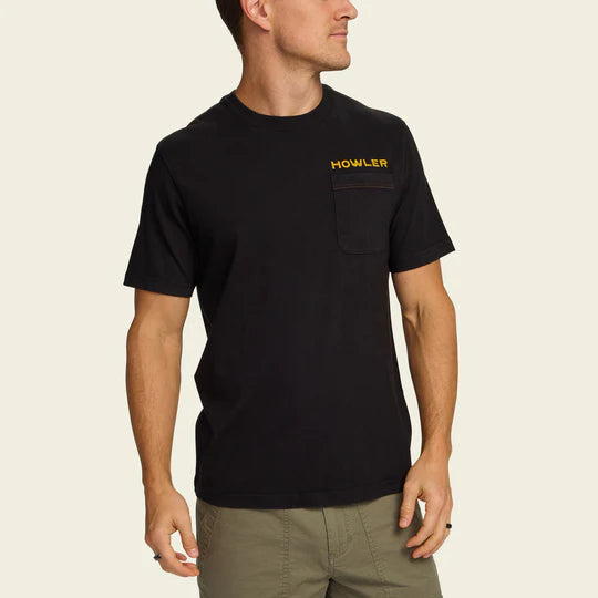 Howler Bros Cotton Pocket T-Shirt - Osprey Prey Black