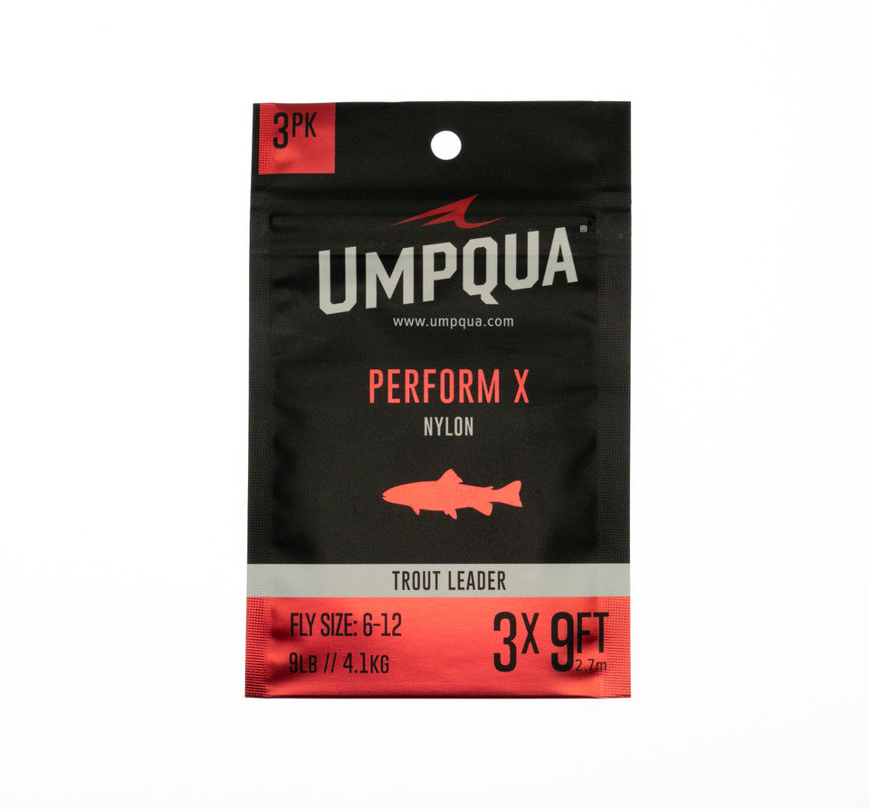 Umpqua Perform X Nylon Trout Leader 9' 3PK