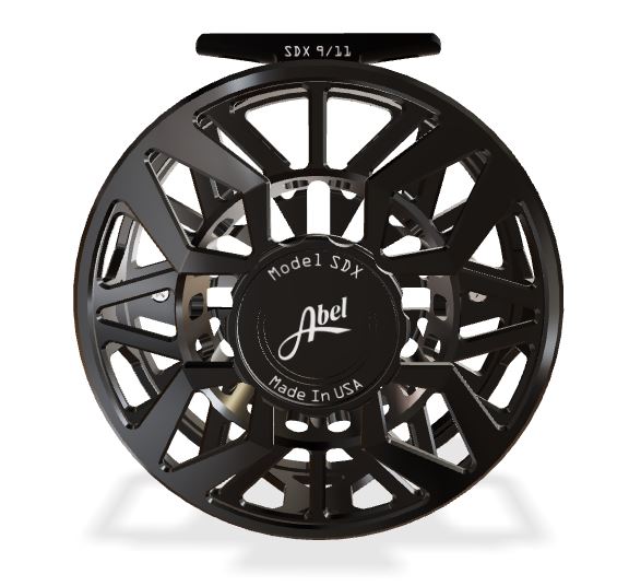 Abel SDX 9/11 Fly Reel - Ported Gloss Black XL Platinum Handle