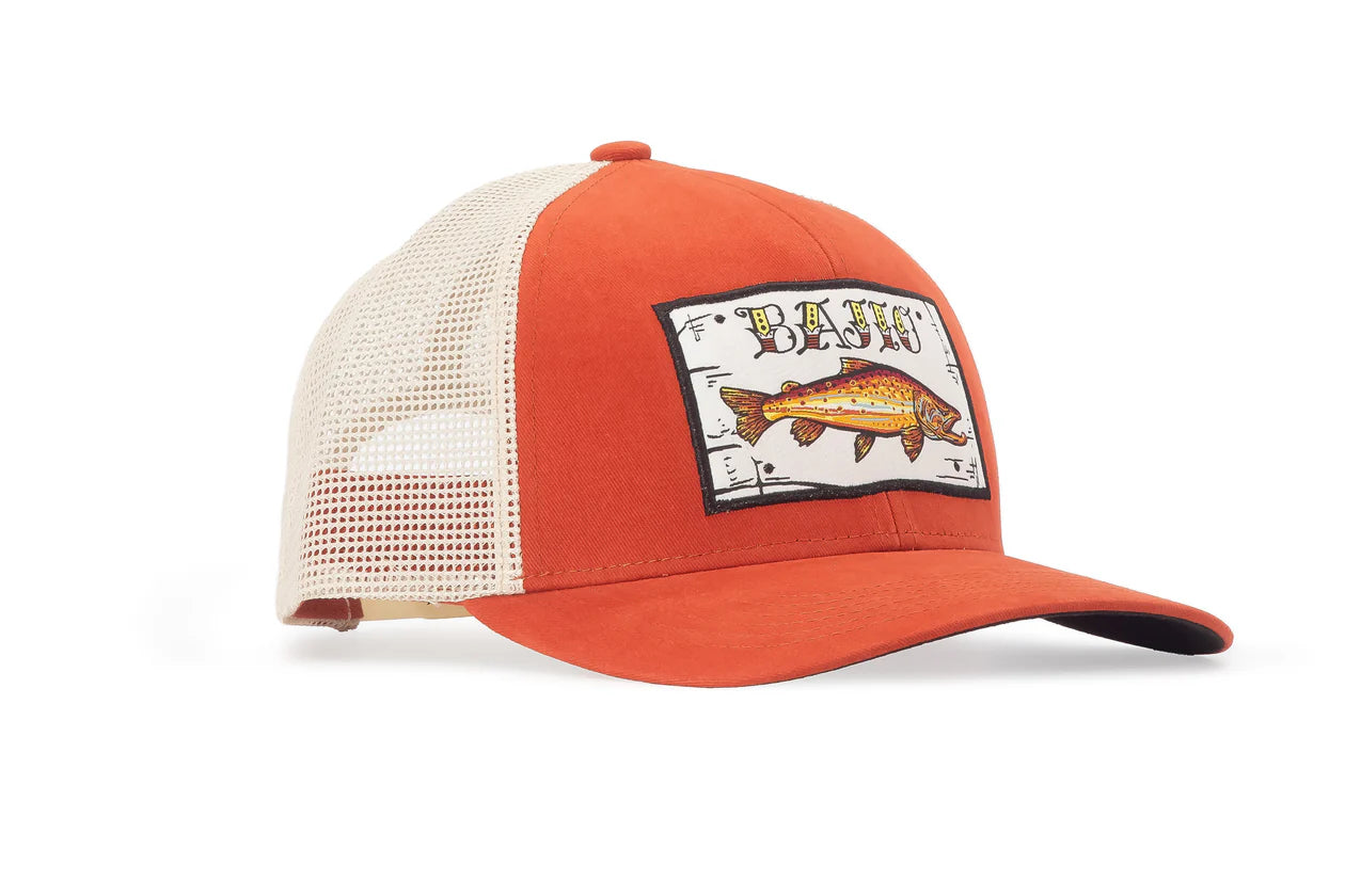 Bajio Brown Trout Patch Trucker Hat