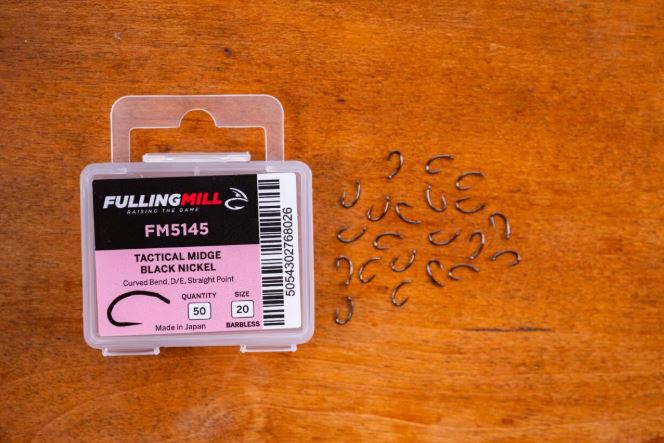 Fulling Mill Tactical Midge Black Nickel Barbless Hook