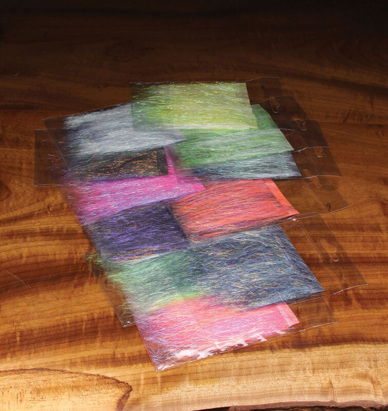 Hareline Ice Dub Minnow Back Shimmer Fringe