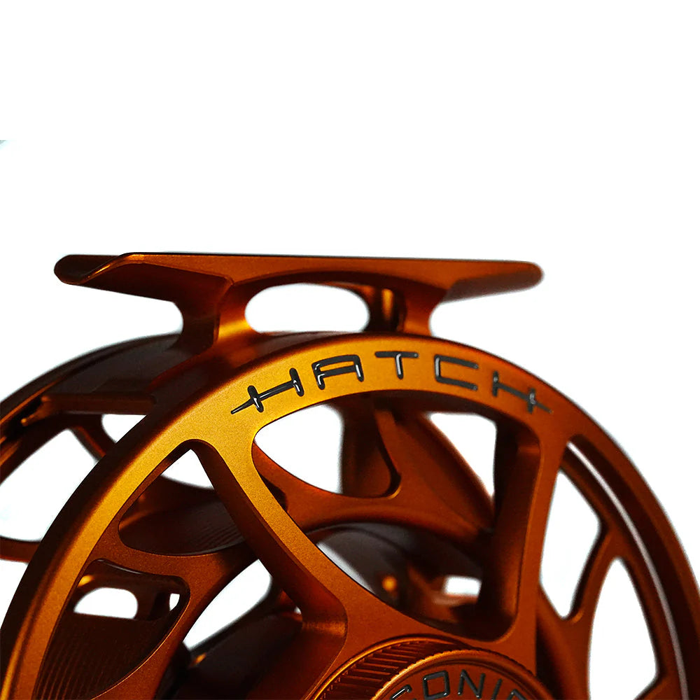 Hatch 2025 Custom Iconic Fly Reel - Campfire Orange
