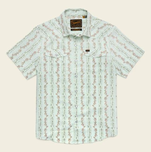 Howler Bros H Bar B Snapshirt - Hibiscus Ribbons Mint