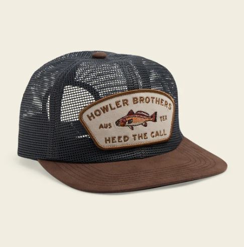Howler Bros Redfish Feedstore Snapback Hat - Brown/Grey