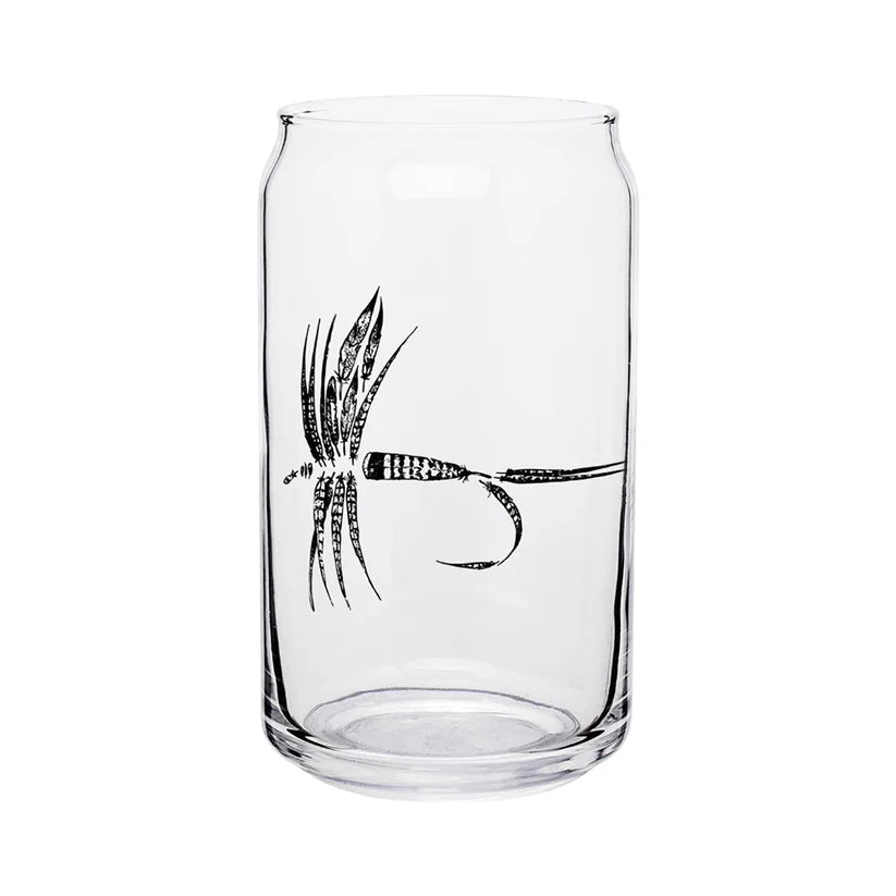 RepYourWater Feather Dry Fly Beer Can Glass