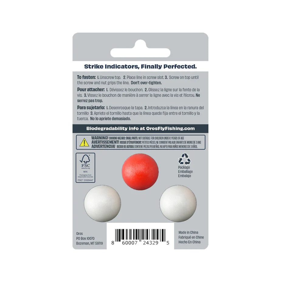 Oros Strike Indicator - 3 Pack Red/White