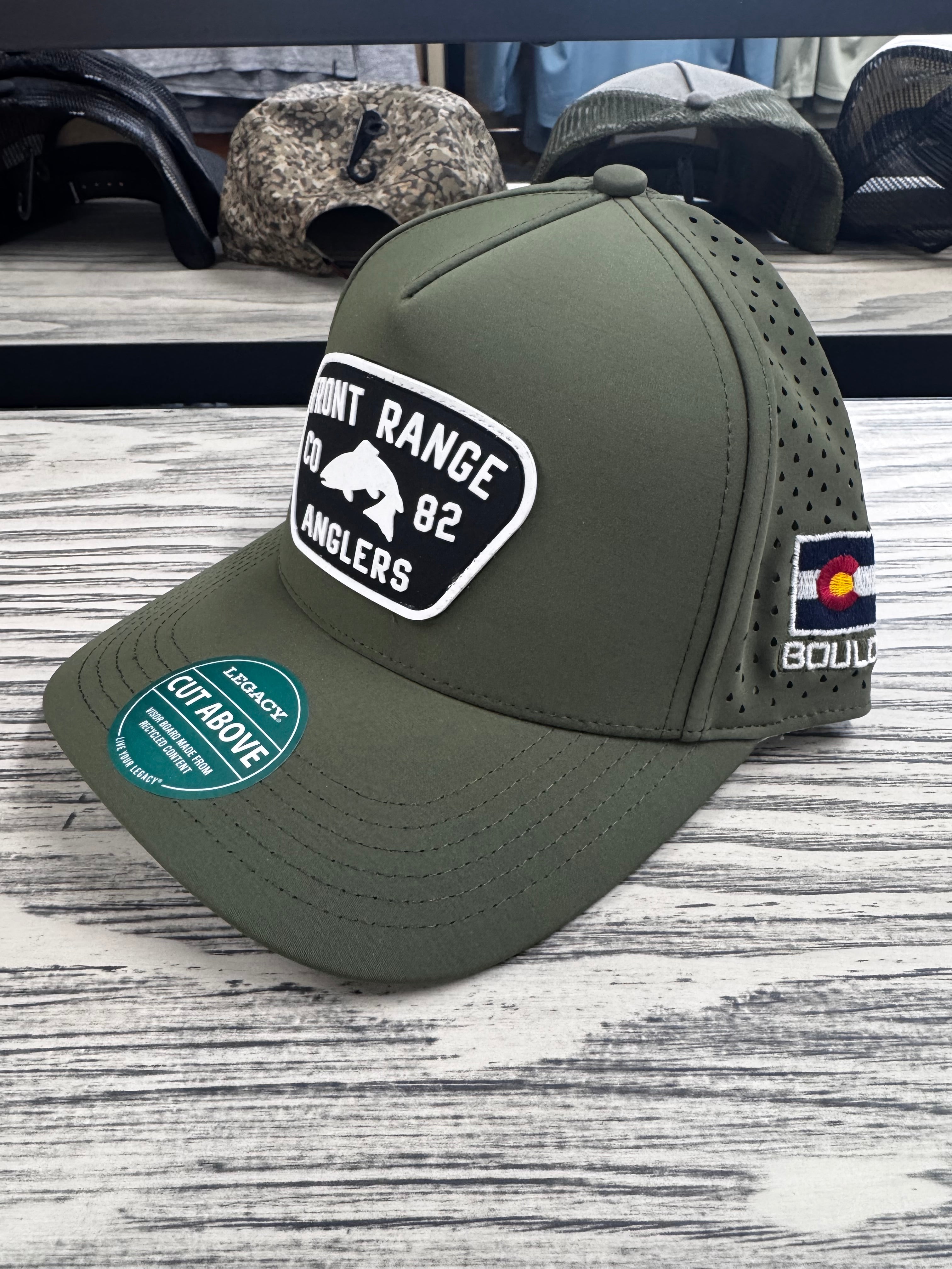 FRA Logo Cut Snapback Hat - Olive