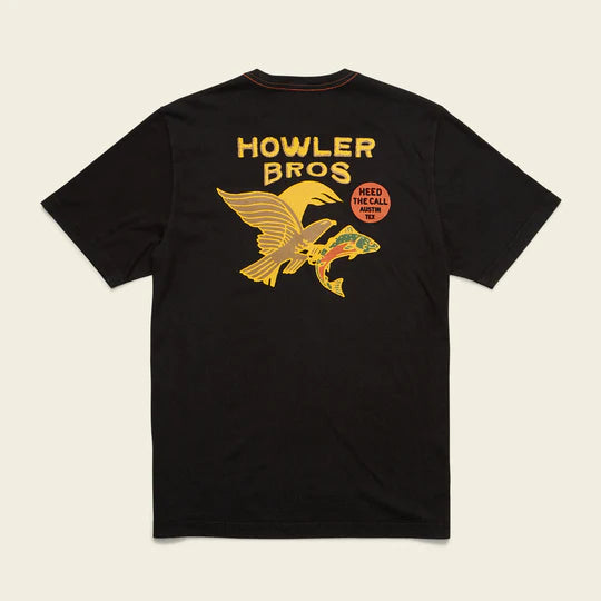Howler Bros Cotton Pocket T-Shirt - Osprey Prey Black