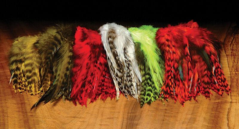 Hareline Strung Grizzly Variant Saddle Hackle