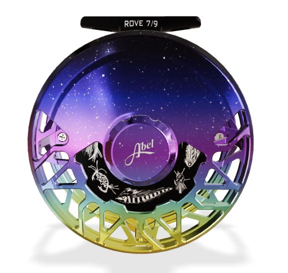 Abel Rove 7/9 Ported Northern Lights Fade w/ Saltwater Drag Plate and Platinum Handle