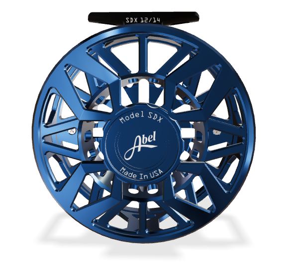 Abel SDX 12/14 Fly Reel - Ported Blue III with XL Platinum Handle