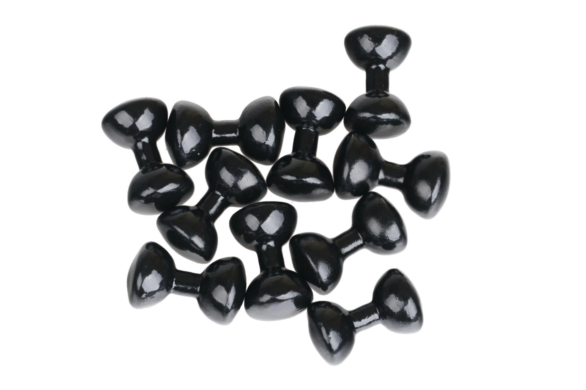 Hareline Black Painted Lead Dumbbell Eyes