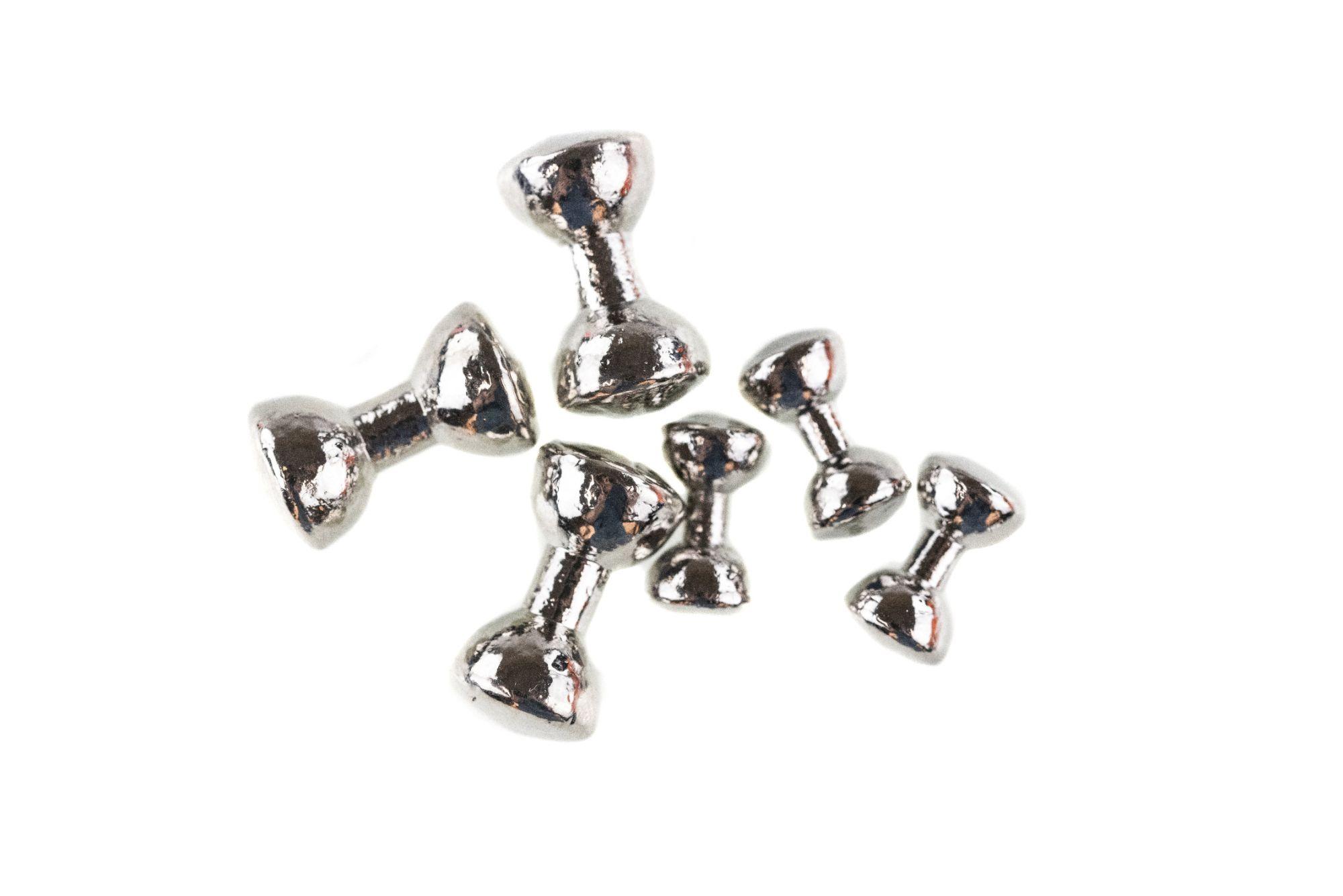 Hareline Nickel Plated Lead Dumbbell Eyes