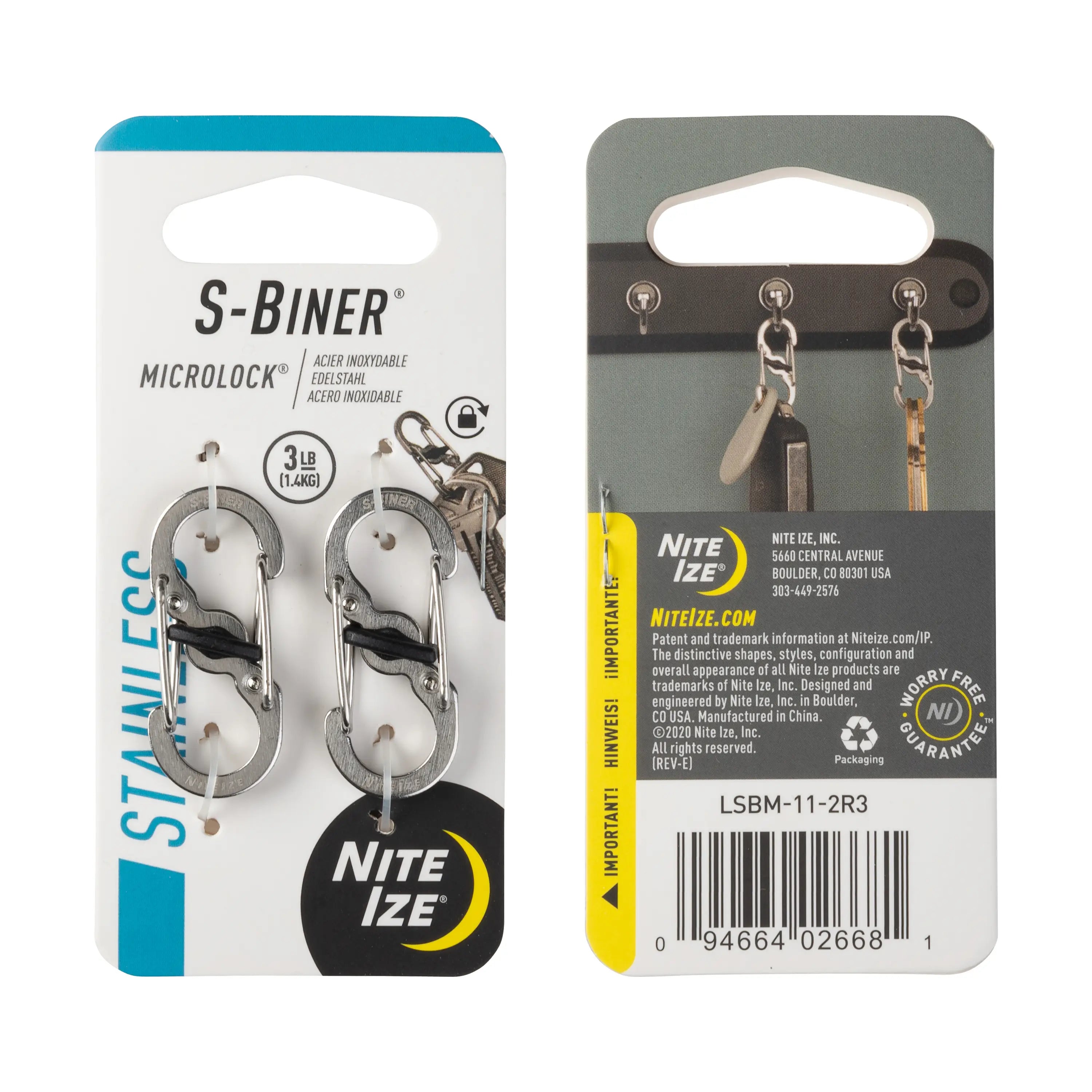 Nite Ize S-Biner® MicroLock® Stainless Steel