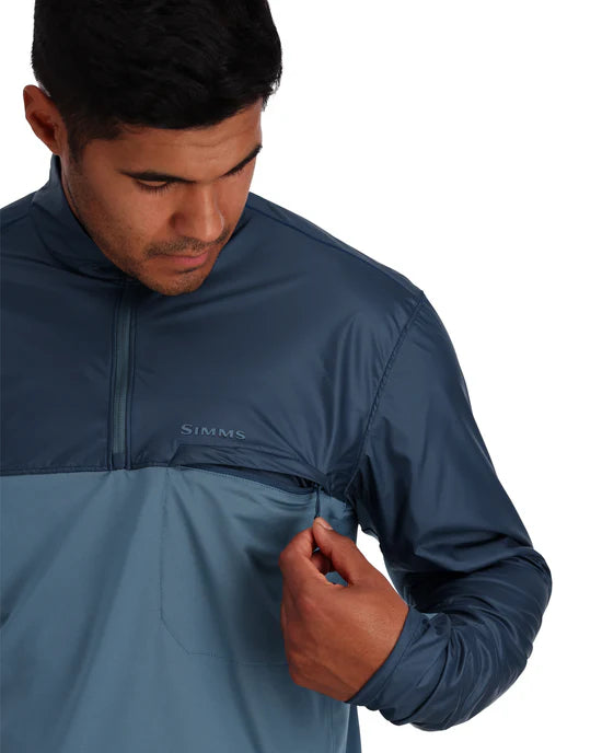 Simms M's SolarFlex Wind Half Zip Shirt